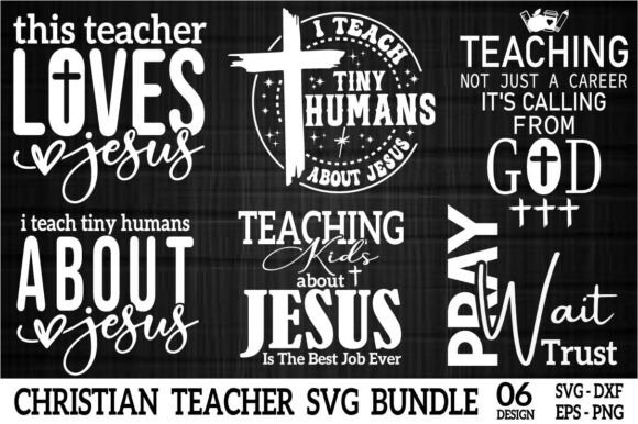 Christian Teacher SVG Bundle: Graphics & T-Shirt Designs