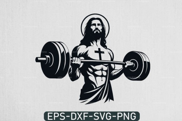 Christian Weightlifting Fitness Svg Graphics & T-Shirt Designs
