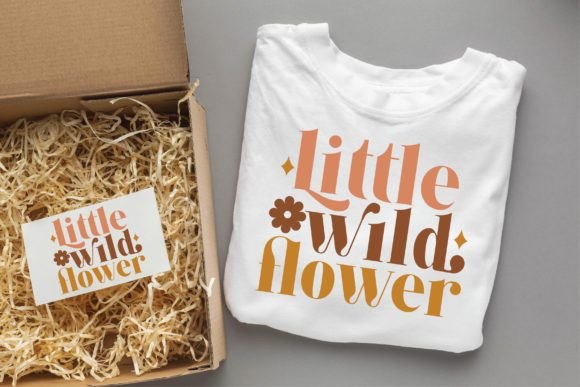 Little Wild Flower Groovy Svg Design for T-Shirt Graphics