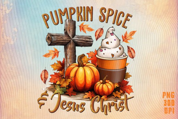 Pumpkin Spice Jesus Christ Fall T-Shirt Graphics & Crafts