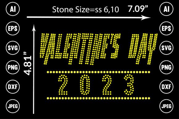 Valentines 2023 Rhinestone Design: Graphics & T-Shirt Designs